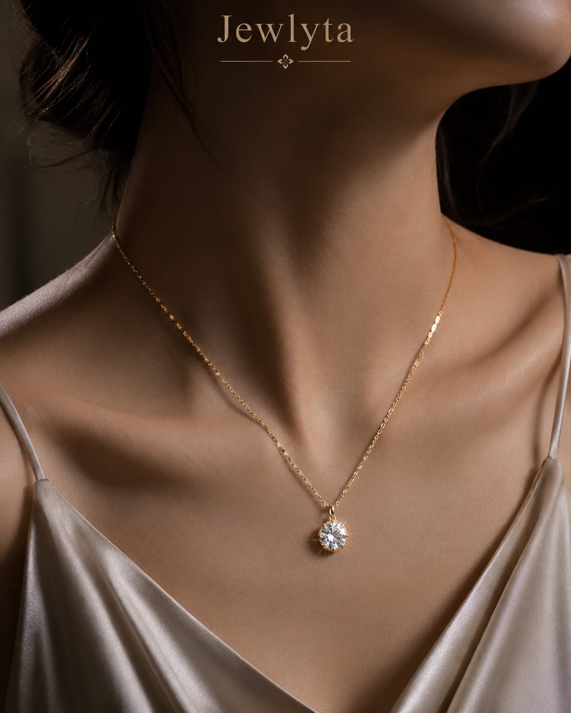 Celeste Solitaire Necklace
